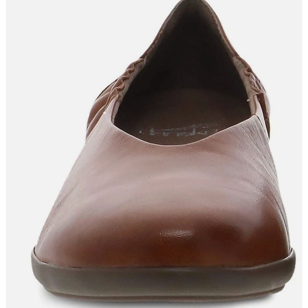 Dansko Kira Aniline Women's Shoes Size 7.5 US Tan Cognac Leather Flats Ballerina - Picture 3 of 8